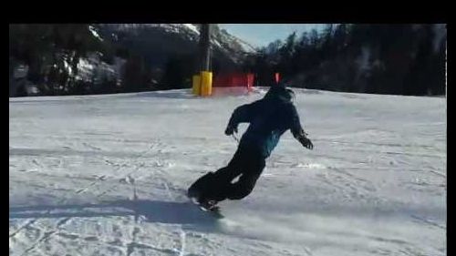 Paolo con snowboard sulle piste di Alleghe Gennaio 2013
