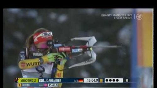 Biathlon sprint der damen in khanty mansiysk 2013