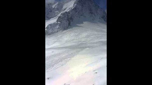 Stubai powder skiing morning