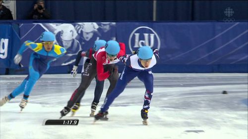 Samuel girard/ men`s 1000m (2)  - isu world cup short track speed skating montreal