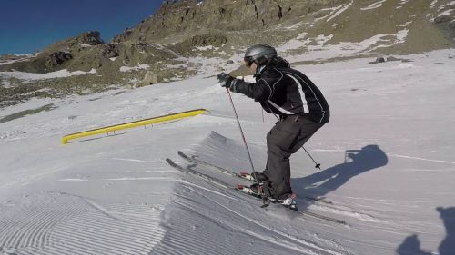 Ski jumps snowpark cervinia