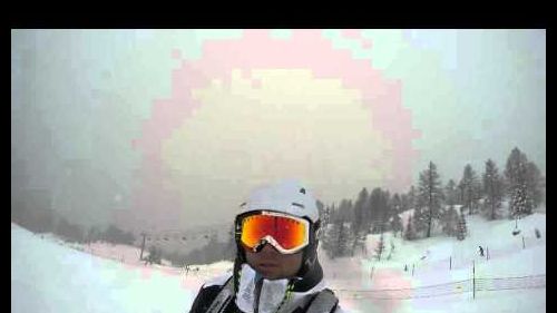 Chamonix cross country skiing with a family