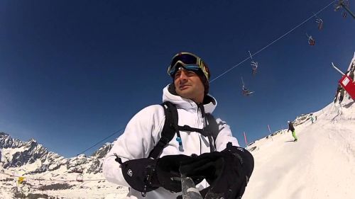 Snowboarding zermatt. part 2. klein matterhorn - italie