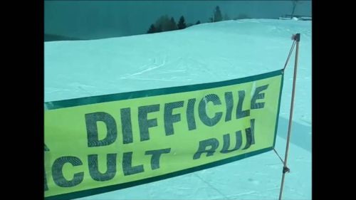 Extreme  skiing fall (domobianca - italy)