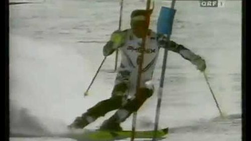 Alberto tomba - vittoria nello slalom mondiale di sierra nevada 1996