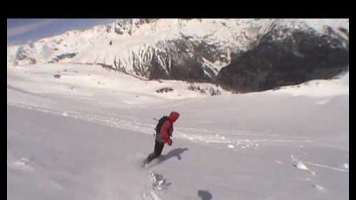 John and joe snowboarding in chamonix