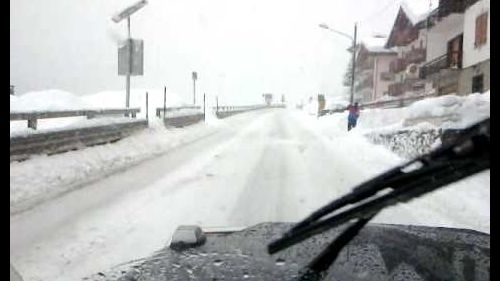 Bufera di neve a livigno