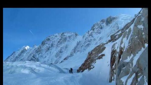 Skiing the argentiere glacier in chamonix mont blanc