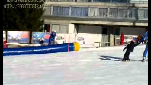 Angela sullo snowboard