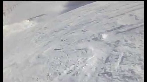 Offpiste skiing on grands montets chamonix mont blanc