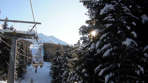 mattino sulla seggiovia Chamol&eacute;