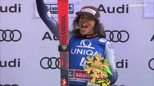Federica brignone fa festa nell'ultimo gigante femminile: rivivi il podio e l'inno