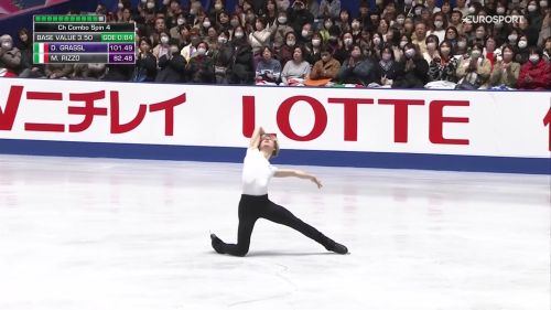 Daniel grassl divino, secondo posto nel programma libero con 181.84  punti