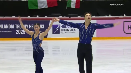 Rebecca Ghilardi e Filippo Ambrosini al sesto posto dopo lo short program al Finlandia Trophy: riguardali