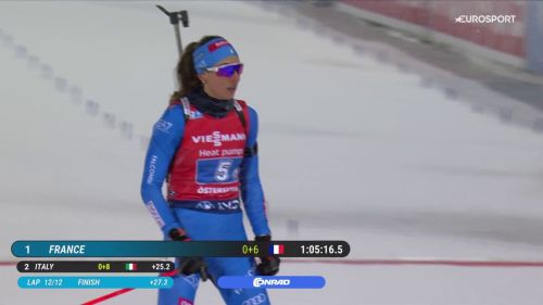 Italia 2ª dietro alla francia nella mixed relay di Östersund. il video dell'arrivo di lisa vittozzi
