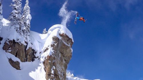 Jackson hole massive air, backcountry skiing, straight lines & couloirs | o_leeps