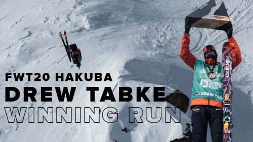 Drew tabke la discesa vincente sci maschile - fwt20 hakuba