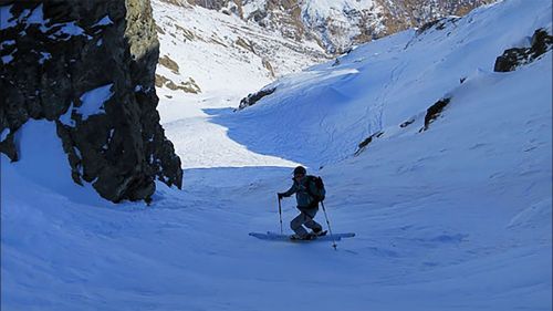 Freeride sul monterosa da punta indren