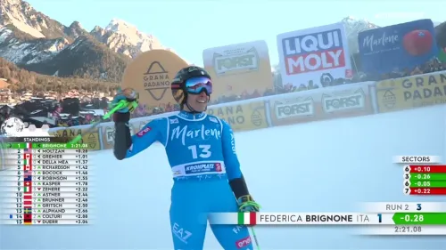 Brignone torna in gara e convince, è 6ª nel gigante di San Vigilio di Marebbe