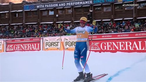 Mattia casse 14°, è il miglior azzurro nella discesa della val gardena, il video