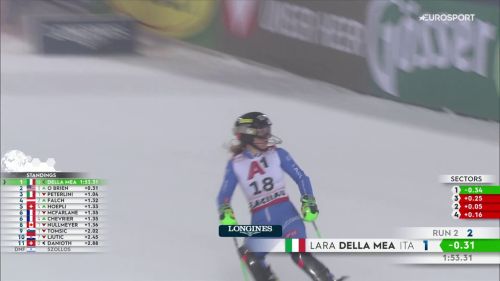 Della mea dà spettacolo a flachau, il video della sua seconda manche