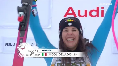 Sorrisi e festa grande a Tarvisio: lInno suona per Nicol Delago