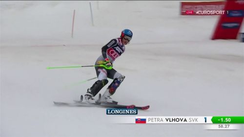 La prima manche di petra vlhova dello slalom a zagabria