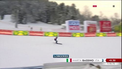 Marta bassino seconda dietro shiffrin dopo la prima manche a kranjska gora