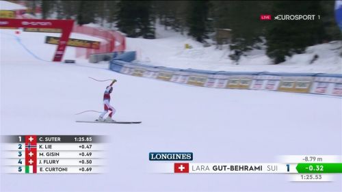 Lara gut alla grande in val di fassa, guarda la seconda vittoria in discesa.