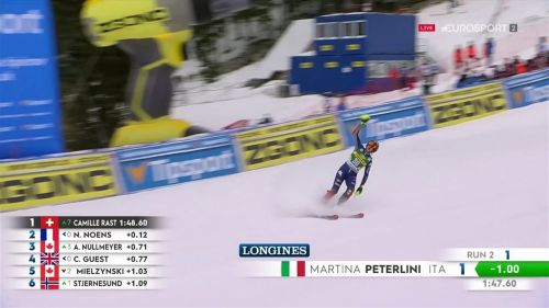 Grande rimonta di martina peterlini da 22ª a 7ª nello slalom di jasna