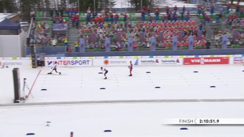 Klaebo vince ma viene squalificato, rabbia di bolshunov