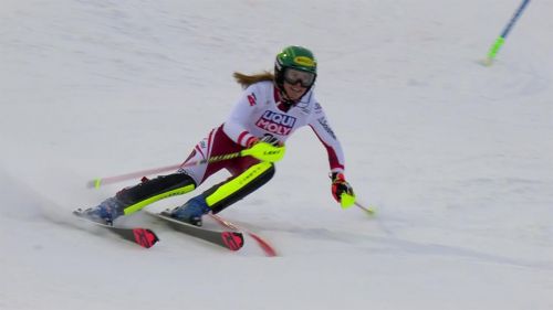 Liensberger domina la prima manche dello slalom di lenzerheide