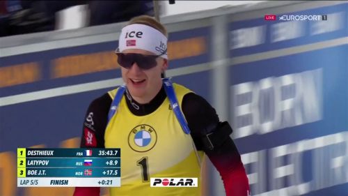 Johannes boe è 3° e vince la coppa del mondo generale di biathlon