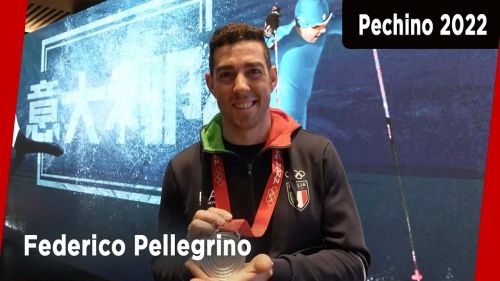 Federico pellegrino, argento nello sprint di fondo, intervistato a casa italia a pechino 2022
