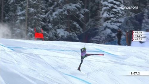 Caduta tremenda di giovanni franzoni alle ultime porte del superg di beaver creek! era da top-10