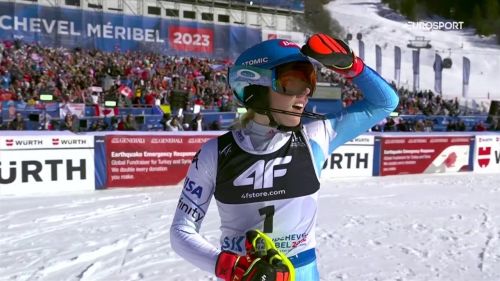 Mikaela shiffrin incredula al traguardo, è 2ª dietro a st-germain - slalom femminile mondiali