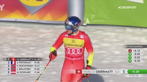 Gigante, marco odermatt sempre al top: prima manche pennellata: riguardalo