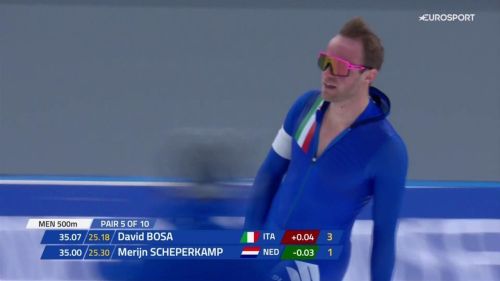 David bosa settimo e a pochi centesimi dal podio nei 500 in coppa del mondo a pechino: rivivi la sua gara