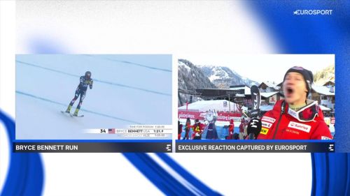 Bennett vince la discesa, odermatt e kilde non ci credono! la loro reazione al traguardo