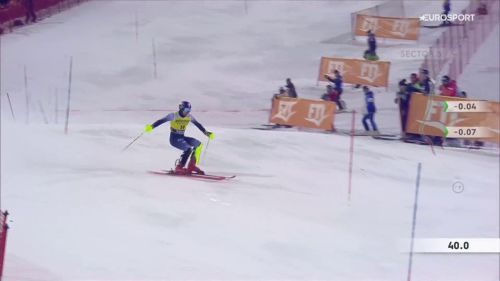 Vinatzer bene a metà nella prima manche dello slalom di madonna di campiglio: due sbavature, ma è in zona top 10