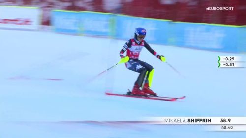 Mikaela shiffrin imprendibile nella prima manche dello slalom di jasna, il video