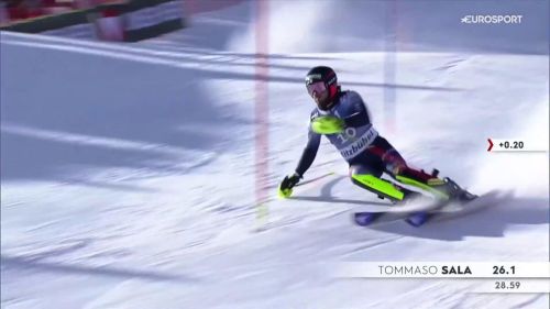 Tommaso sala poco convinto, ma è vicino alla top-10: rivedi la sua prima manche di slalom