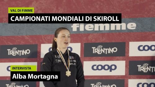 Alba mortagna. medaglia d'oro ai mondiali di skiroll in val di fiemme