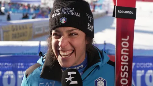 Federica Brignone dopo la prima manche a Kronplatz: Sono felicissima per questa giornata