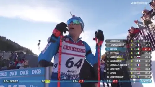 Dorothea Wierer, splendido podio a Le Grand Bornand: 3ª nella sprint, il video della sua prova
