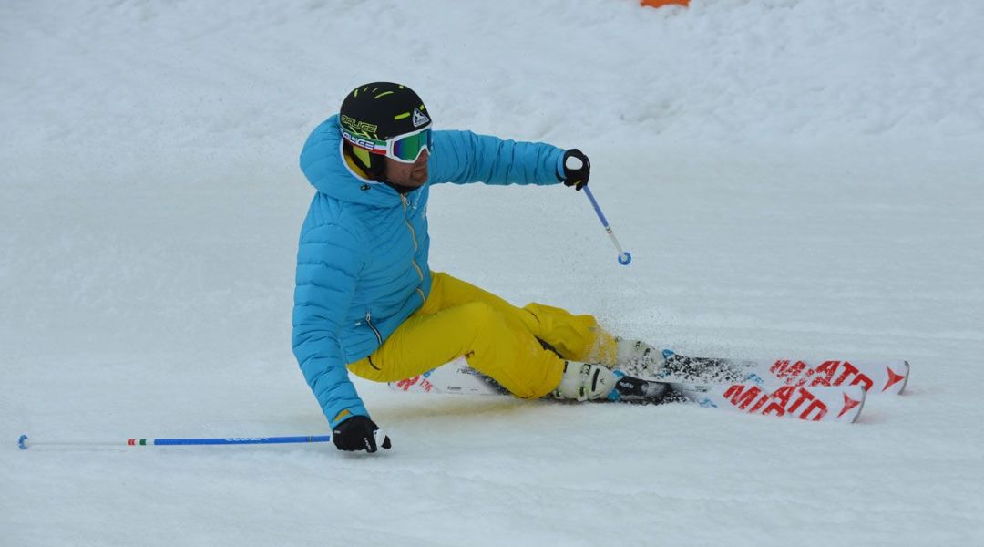 Rolando Bertolina al test di Atomic Redster TR (2017)