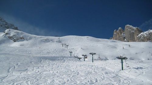 Fuori pista Bellunese vecchia vista dalla base della Seggiovia Fedaia
