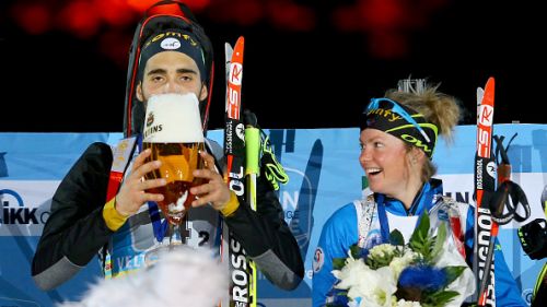Marie Dorin Habert e Martin Fourcade dominano la Single Mixed di Canmore