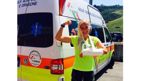 Polso rotto per Grete Gaim nell'escursione in Mountain Bike a Frassinoro