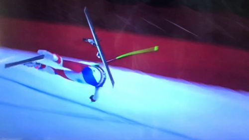 Marc gisin terrible ski crash val gardena 2018